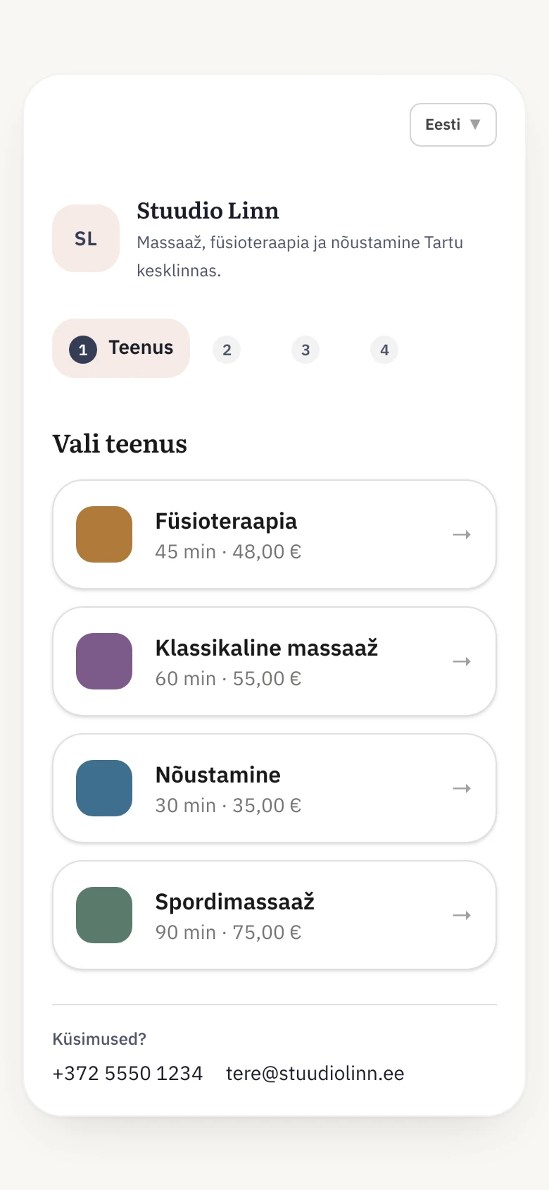 Broneerimisleht telefonis: teenuse valik